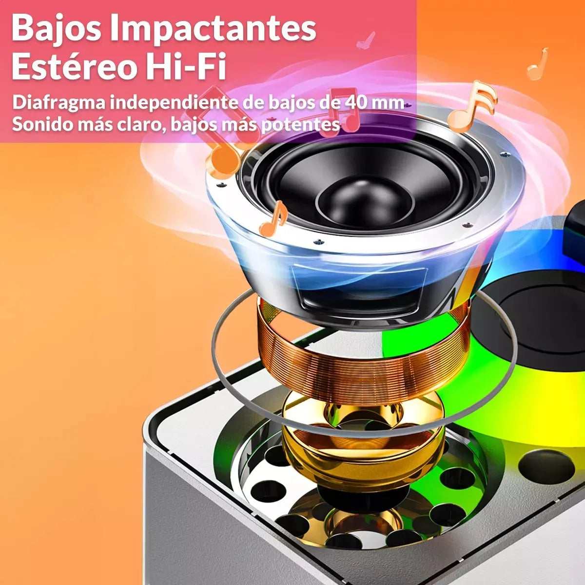 3 En 1 Bocina Bluetooth Inalámbrica Con Soporte Para Celular