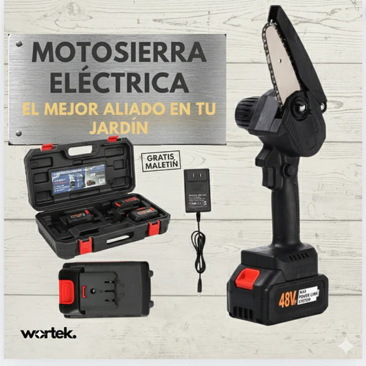 Motosierra de Mano Eléctrica | Batería 48V + Maletin GRATIS