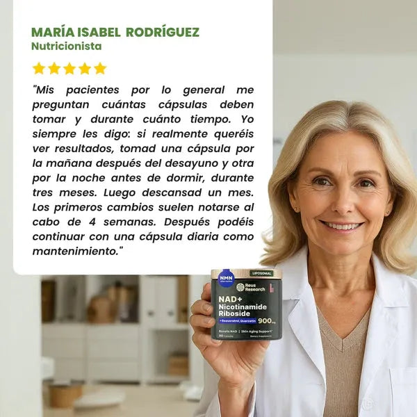 Cuida tu salud con el único NAD+ auténtico, seguro y clínicamente probado para revitalizar cuerpo y mente