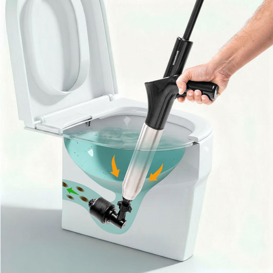 Desatascador de tuberías con aire comprimido