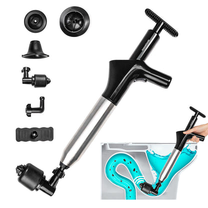 Desatascador de tuberías con aire comprimido